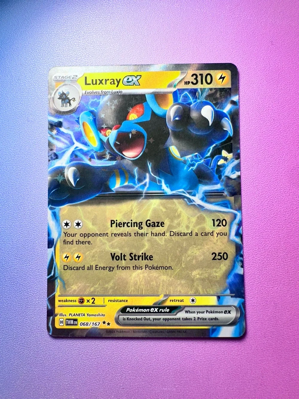 luxray ex - 068/167 (holo double rare) — pokémon: twilight masquerade